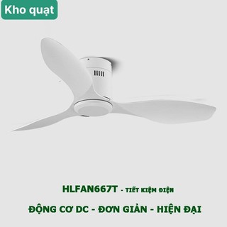 Quạt trần cho chung cư tập thể thấp trần,khiển từ xa động cơ DC inverter siêu mát 6 tốc độ có đảo chiều