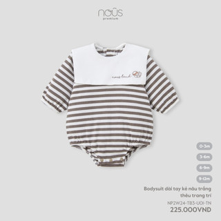 Bodysuit Cài Lệch Dài Tay - Nous Premium Dòng Sản Phẩm Cao Cấp - Cho Bé Sơ Sinh Đến 6-9 Tháng Tuổi