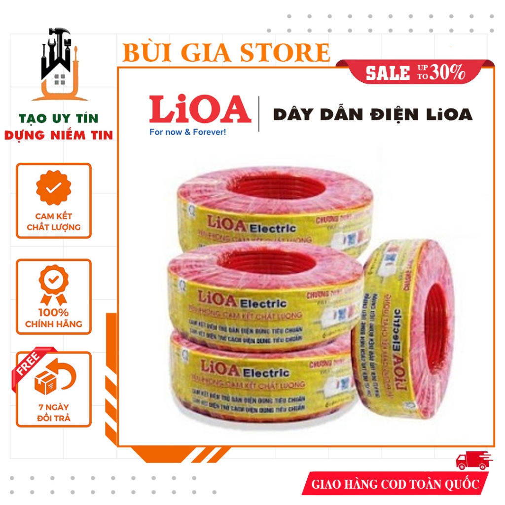 Dây dẫn điện LiOA dẹt 2 lõi 1.5mm² (bán theo mét)