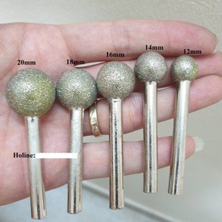 mũi mài khắc đá ngọc kim cương trục 6mm đầu tròn hoặc mài nhôm đồng dùng cho máy mài khuôn hoặc máy khoan điện