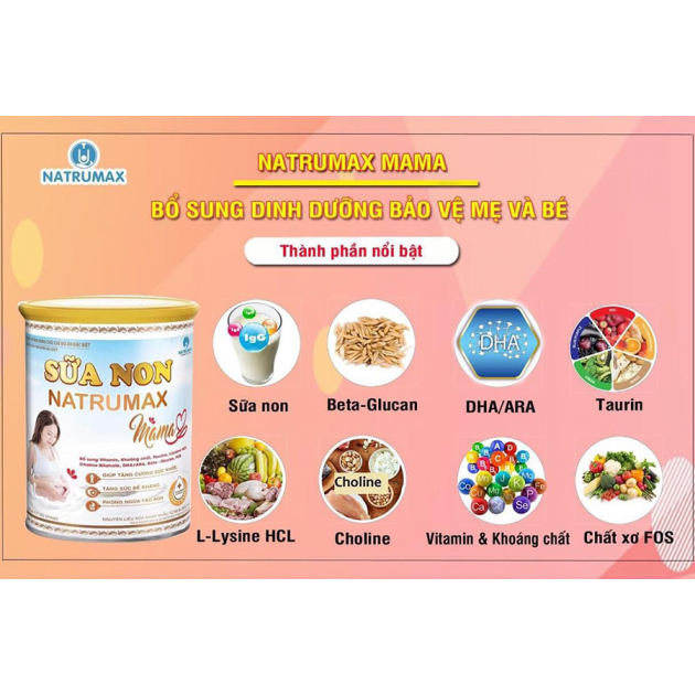 [Chính hãng] Sữa non Natrumax Mama – Trọng lượng 800gr