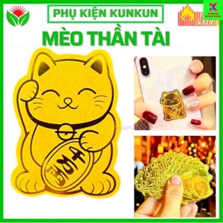 [QUÀ TẶNG KHÁCH VIP] Miếng Dán Mèo Thần Tài gắn ốp lưng điện thoại Mạ Vàng Mang Tới Tài Lộc [KUNKUN 6767]