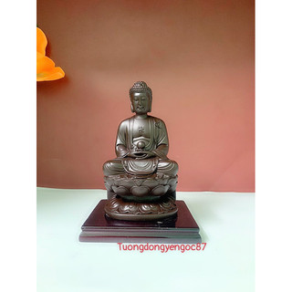 Tượng phật A Di Đà nâu cao 11 cm