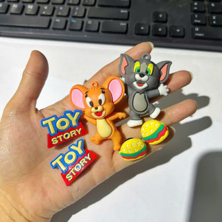 Bộ 6 sticker charn nổi tom và jerry gắn dép crocs