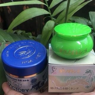 Combo bộ đôi ngày đêm kem nám cá ngựa lady osaka + Victory Hoa Việt Spa