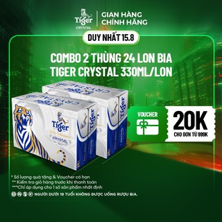 Nồng độ cồn 4.6% - Combo 2 Thùng 24 lon bia Tiger Crystal 330ml/lon