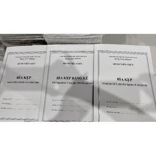 ( Combo 5 bộ )Bộ bìa kẹp hồ sơ viên chức ban hành theo thông tư 07/2019( hs09b, hs09c, hs09d)