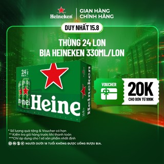 HỎA TỐC HCM - Thùng 24 lon bia Heineken 330ml/lon