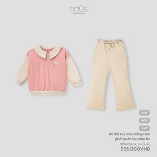 Nous Kid Bộ quần áo dài tay họa tiết ngộ nghĩnh cho bé trai, bé gái Nous chính hãng BST T8