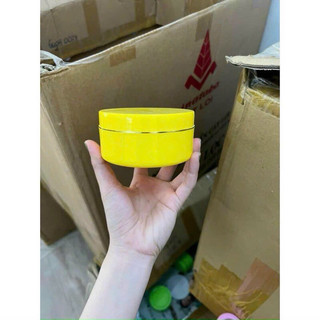 Hủ đựng kem 200gram màu vàng