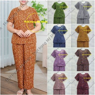 Đồ bộ tole nhung bà già loại 1 nhiều họa tiết đẹp