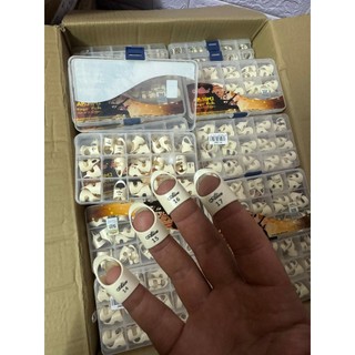 móng gãy đàn guitar, pick xỏ ngón guitar ( MÓNG TRẮNG CÓ SỐ)