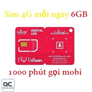 Sim 4G mobifone local 180GB gọi nội mạng miễn phí 0đ