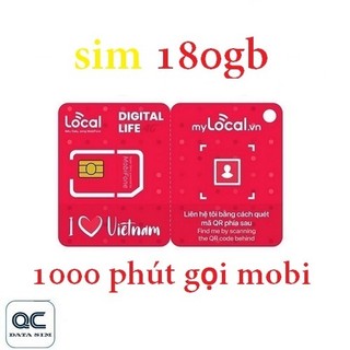Sim 4G mobifone local 180GB gọi nội mạng miễn phí 0đ