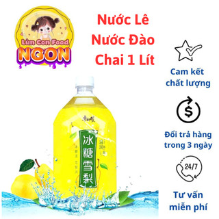 Nước ❤freeship❤ Nước lê , đào , trà chanh , trà nhài mật ong chai 1 lít - Lùn Con Food