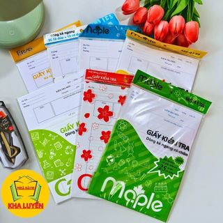 Giấy kiểm tra kẻ ngang campus, hải tiến, maple, klong, giấy kiểm tra dùng cho học sinh cấp 2