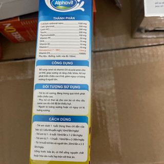 ALPHAVIT CALCIUM NANO (20 ống )