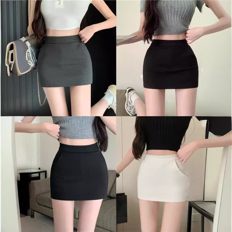 Chân váy ngắn chữ A dáng ôm [ có lót quần ]chất umi co giãn mềm mại tôn dáng Women | BigBuy360 - bigbuy360.vn