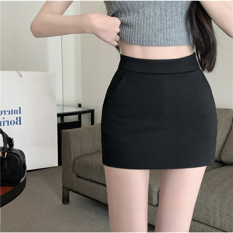 Chân váy ngắn chữ A dáng ôm [ có lót quần ]chất umi co giãn mềm mại tôn dáng Women | BigBuy360 - bigbuy360.vn