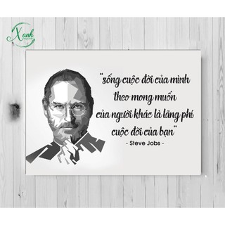 Tranh cổ động vĩ nhân, câu nói người nổi tiếng thời gian của bạn là hữu hạn đừng uổng phí nó