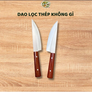 Dao lọc thịt lợn trâu bò ngựa dê sắc bén làm từ thép Nhật không gỉ cán gỗ hương chốt đinh chắc khoẻ