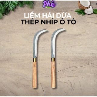 Liềm hái trái dừa và dọn vệ sinh dừa thép nhíp ô tô loại lưỡi có răng cưa sắc bén