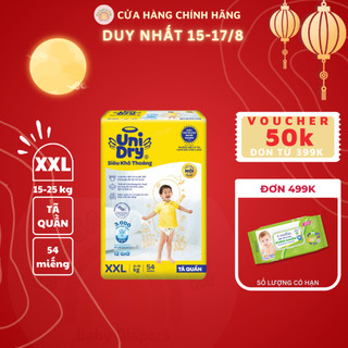 Tã quần unidry siêu khô thoáng gói super jumbo mới size m76/l68/xl60/xxl54