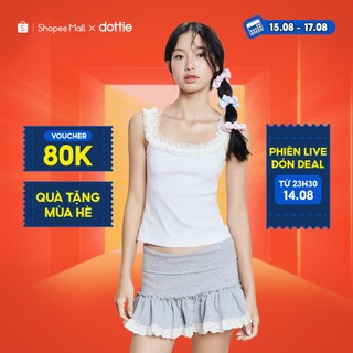 Dottie - áo dây phối ren - trắng - t0961