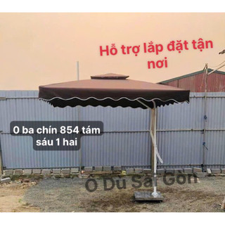 Ô Dù Lệch Tâm Vuông Che Mưa Nắng 2,5M x2,5M Cao Cấp Hiện Đại Có Kèm Chân Đế