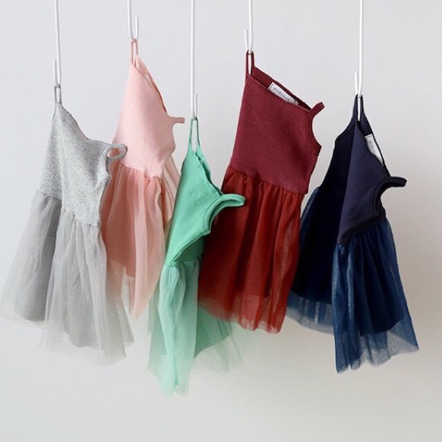 [Minkymom QC] Đầm Dây Thun Tăm Co Dãn Cho Bé Gái (Chuẩn chính hãng Quảng Châu)