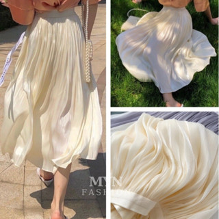 Chân váy lụa ánh kim dáng dài váy xòe xếp ly váy lụa mềm mịn chất mỏng ánh kim váy nhiều màu hàng loại 1