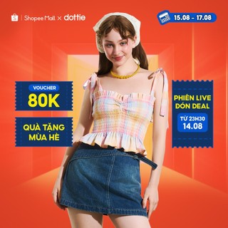 Dottie - áo kiểu cột nơ chạy smocked - hồng - t0936