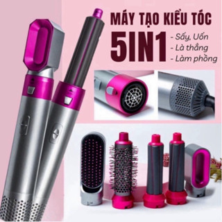  Máy làm tóc 5 in 1 uốn xoăn phồng sấy - Máy sấy uốn tóc tạo kiểu đa năng mini 3 mức nhiệt hàn quốc 
