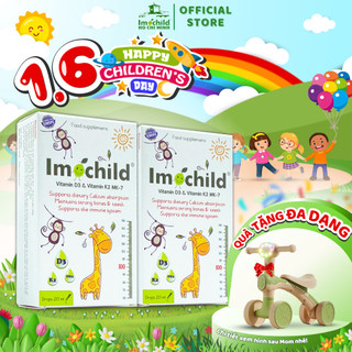 Combo mix vitamin d3k2 mk7 dha imochild bổ sung vitamin d3 k2 dha cho bé phát triển chiều cao trí não