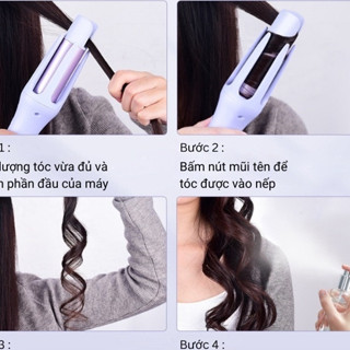 Máy uốn xoăn tóc tự động cao cấp chất liệu gốm sứ đường kính uốn 32mm-Máy uốn tóc tự động loại 1