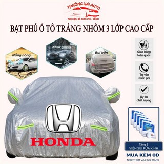 Bạt phủ xe ô tô HONDA CRV,City,HRV,Civic,Accord,Brio,Jazz bạt 3 lớp chống xước có khóa kéo cánh cửa
