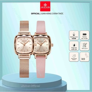 [Julius Official] Đồng hồ julius nữ JA-1148 dây thép