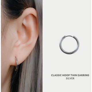 Bông tai Classic titan tròn basic