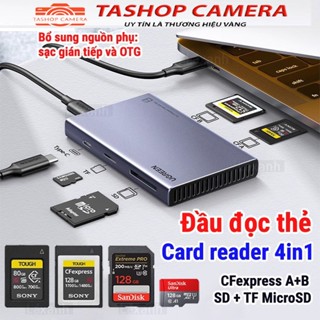 Đầu đọc thẻ nhớ tốc độ cao USB3.2 Card reader all in one - Ugreen 4 in 1 CFexpress A+B+ SD và TF MicroSD UHS-I