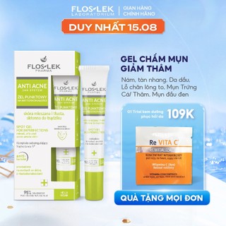 Gel chấm mụn Floslek cho da dầu mụn, giảm khuẩn nhanh chóng - Floslek Anti Acne 20ml