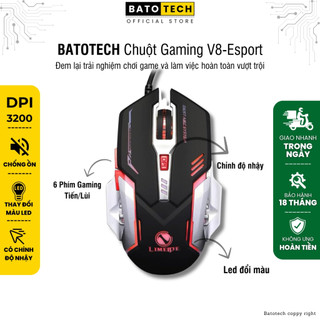 [Tặng lót chuột] Chuột chơi game Chuột Limepe V8 nút Smart Macro LED quang USB