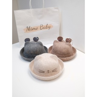 Mũ dạ tai mèo phong cách Hàn Quốc mùa thu đông đáng yêu cho bé (6-18m) ML99 Mimo Baby