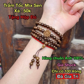 Chuỗi vòng trầm mix sen giá sỉ