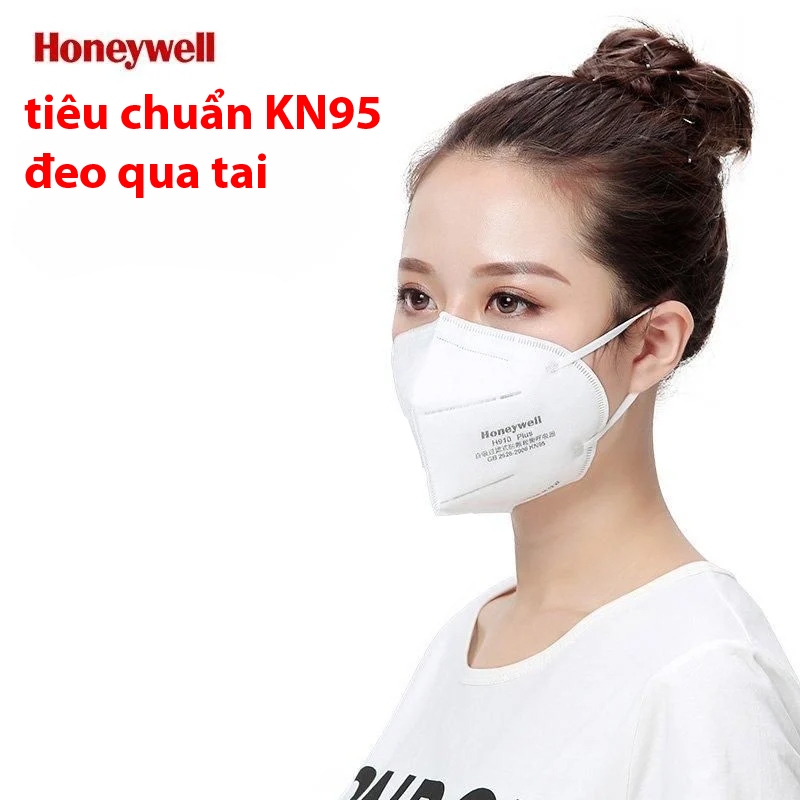 1 hộp 50 Khẩu trang N95 Honeywell H910 Plus đeo qua đầu khẩu trang chống bụi mịn Chính hãng Honeywel