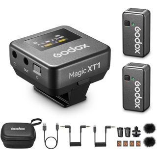  Micro Godox Magic XT1 Mic thu âm không dây cài áo cho điện thoại máy ảnh máy quay máy tính làm Vlog phỏng vấn asmr 