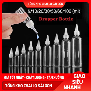 Chai Nhựa Pet Nắp Nhọn 15ml 20ml 30ml 50ml 100ml 150ml 200ml 250ml 300mL Lọ chiết mỹ phẩm, chiết mực