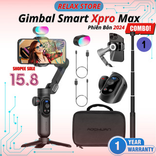 Gimbal 360 Smart X PRO 2024 (Bản Combo), Gậy chụp ảnh 3 chân chống rung điện thoại 3 trục smart xpro