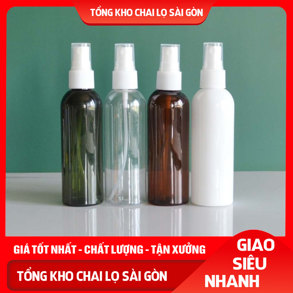 Chai Nhựa Pet Xịt Phun Sương 30ml 50ml 100ml Chiết Dầu Gội, Sữa Tắm