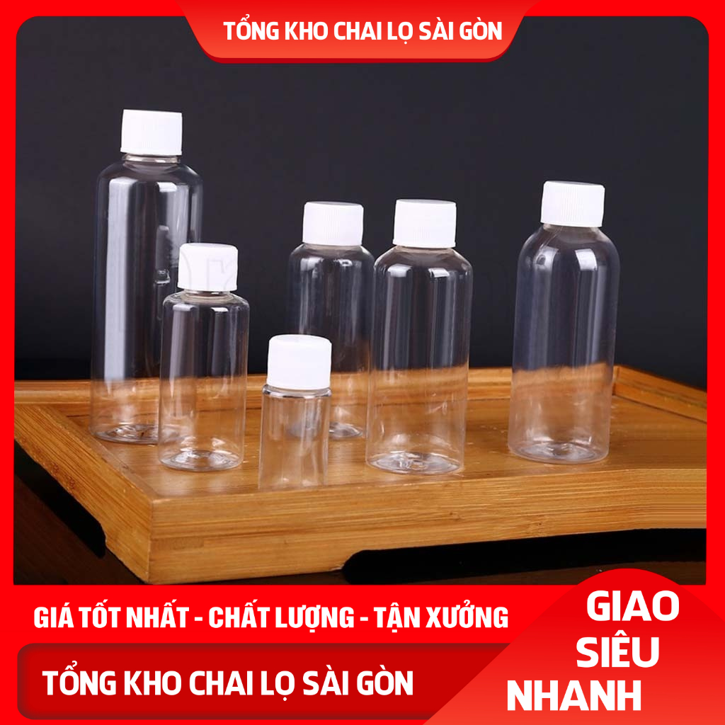 Chai Nhựa Pet Nắp Vặn 15ml 20ml 30ml 50ml 100ml 150ml 200ml 300ml Chiết Gel Rửa Tay, Dầu Gội