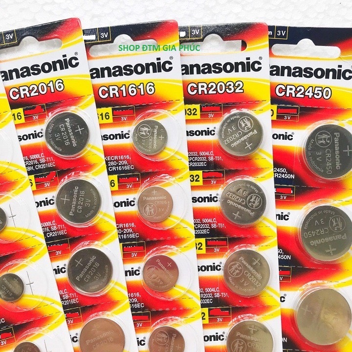 Pin Cúc Áo Panasonic 3V Đa Dạng Kích Cỡ CR1620/CR2032/CR2450/CR1632 - Dùng Remote/Đồng Hồ, Chống Han Rỉ